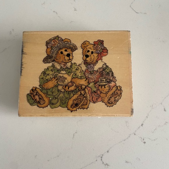 THE BOYDS COLLECTION UPTOWN RUBBER STAMPS EMMA & BAILEY AFTERNOON TEA - Picture 1 of 4